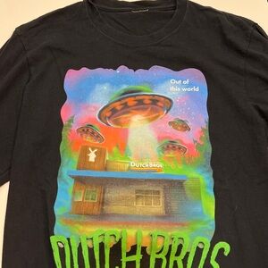 Dutch Bros, unisex, long sleeved shirt. Best guess is that it’s a medium.